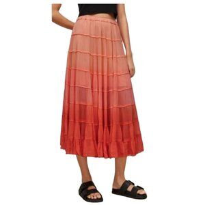 All Saints Eva Ombre Skirt, Sunburst Orange, Size 4 US